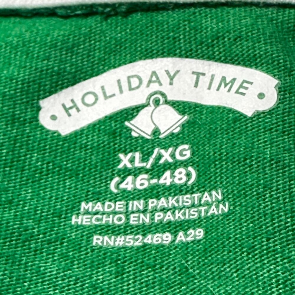 Green "Oh Snap!" Gingerbread Graphic Holiday Time Tee XL - Picture 3 of 10